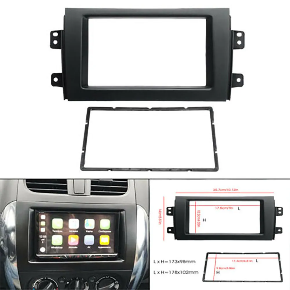 

Fascia Plate Frame For 2007-13 Suzuki SX4 Double Din Stereo Radio Plate Frame Panel Trim Dash Kit