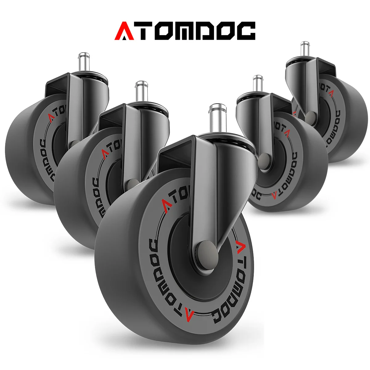 ATOMDOC 5 шт. 3 "Универсальный офисный стул колесики Замена бесшумные ролики колеса