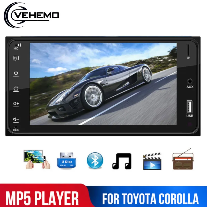 Автомобильный мультимедийный плеер MP5 Mirror Link Bluetooth FM/USB/AUX 7 дюймовый 2DIN