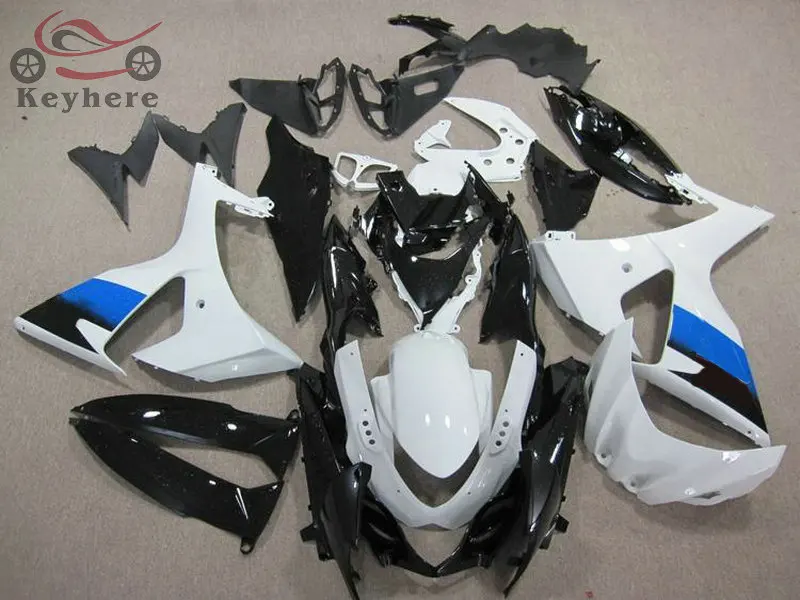 Инъекционные Обтекатели для Suzuki GSXR 1000 2009 2010 2011 2013 Белый Черный дорожный | Полные комплекты обтекателей -4000576537680