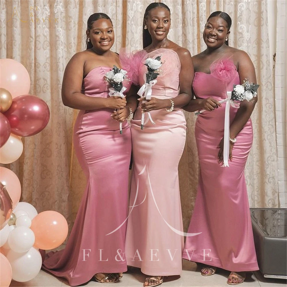 

Purple Satin Elegant Dress Women for Wedding Party Dress One Shoulder Mermaid Dresses for Bridesmaid Bridesmaids Woman Formal