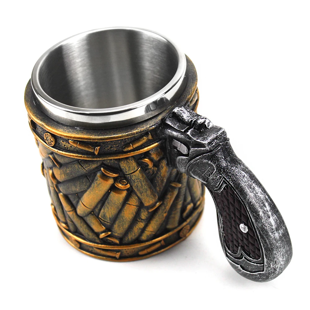 Пистолет кружки Револьвер пистолет пивная кружка с патронов пуля круглые