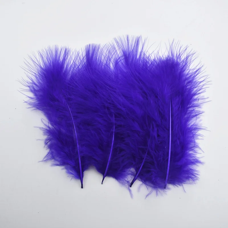 Purple 20 шт/партия Перья Марабу индейки перо Белый фазан перья для ремесла перья для изготовления ювелирных изделий Свадебные Перья плащи - Цвет: Purple