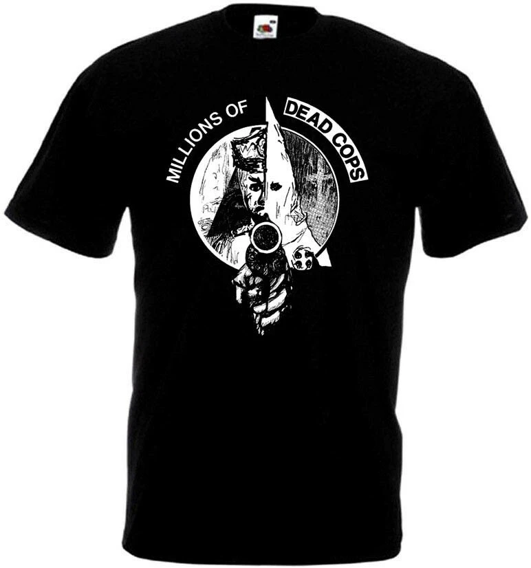 Millions of Dead Cops v4 футболка Черная hardcore панк grindcore все размеры S-3xl | Мужская одежда