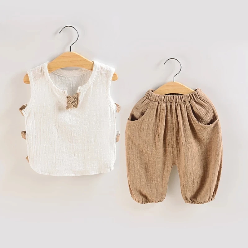 Комплекты детской одежды для мальчиков 2021 Летняя Повседневная дышащая модная