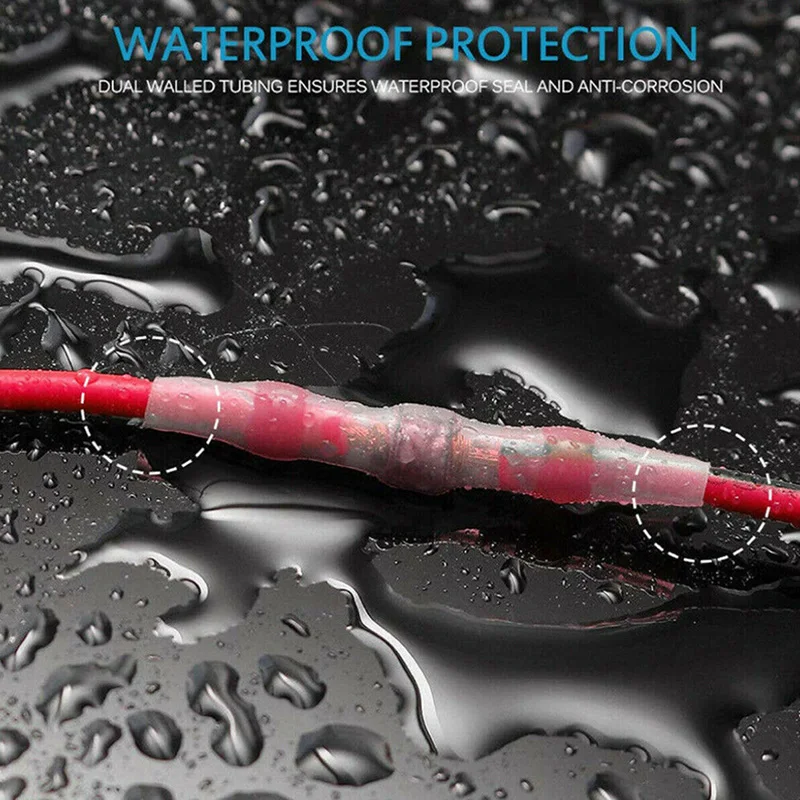 

250pcs Mix Solder Sleeve Heat Shrink Waterproof Wire Splice Connectors Terminal Heat Shrink Terminal-30