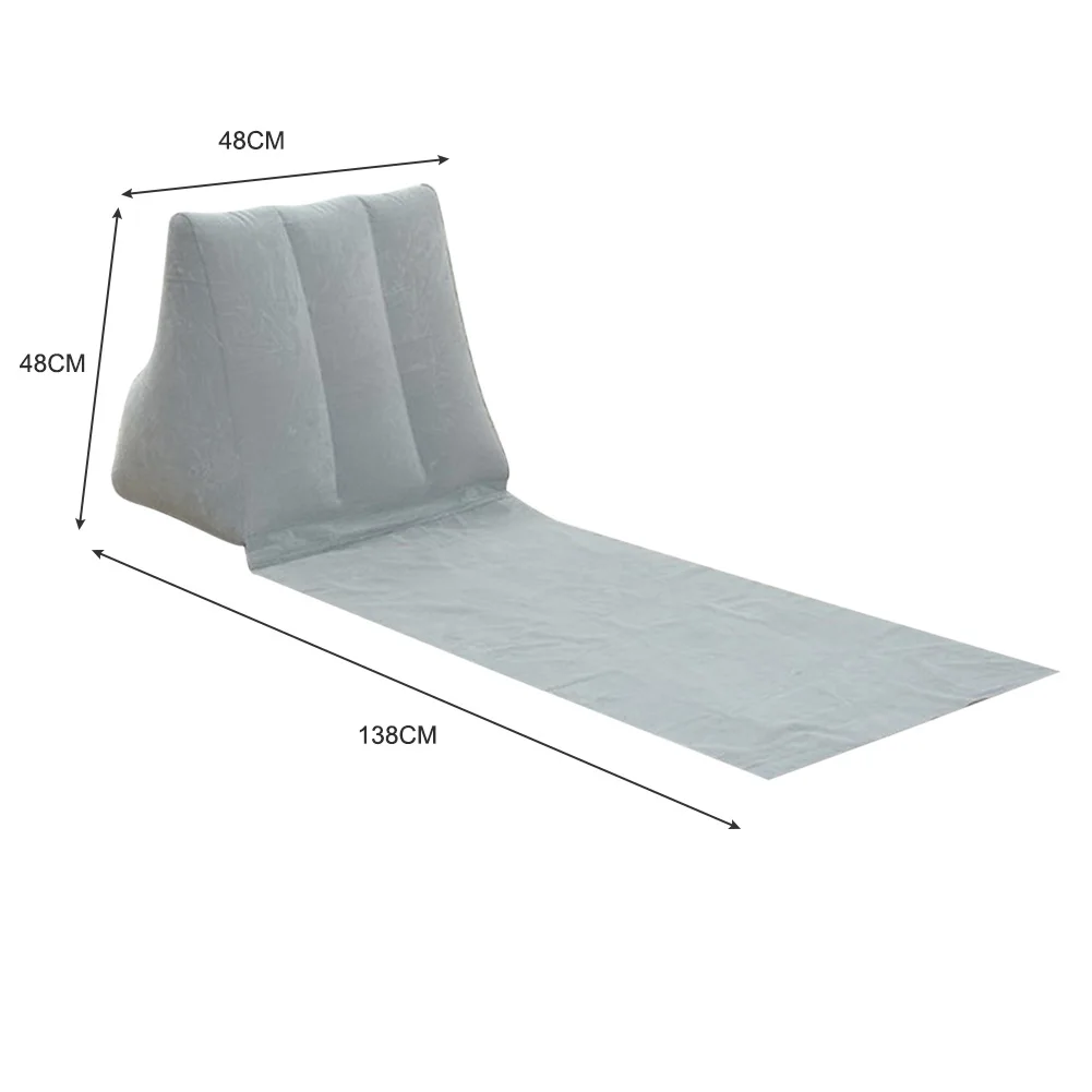 

PVC Inflatable Beach Mat Camping Lounger Back Pillow Triangle Cushion Chair Outdoor Leisure Back Pillow Cushion Chair Seat