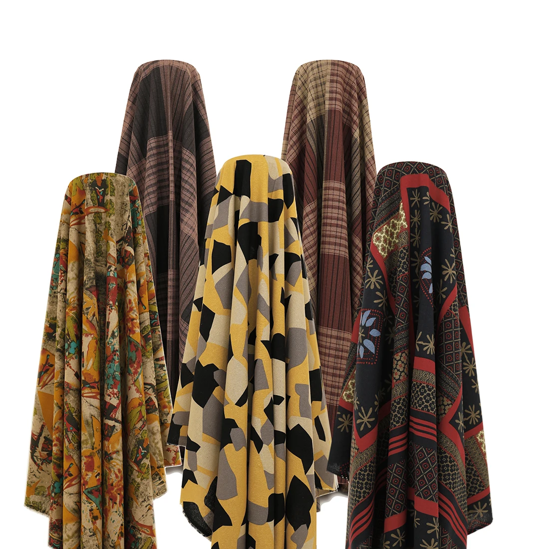 DIY этнический стиль льняной костюм с принтом ткань синими цветами скатерть юбка