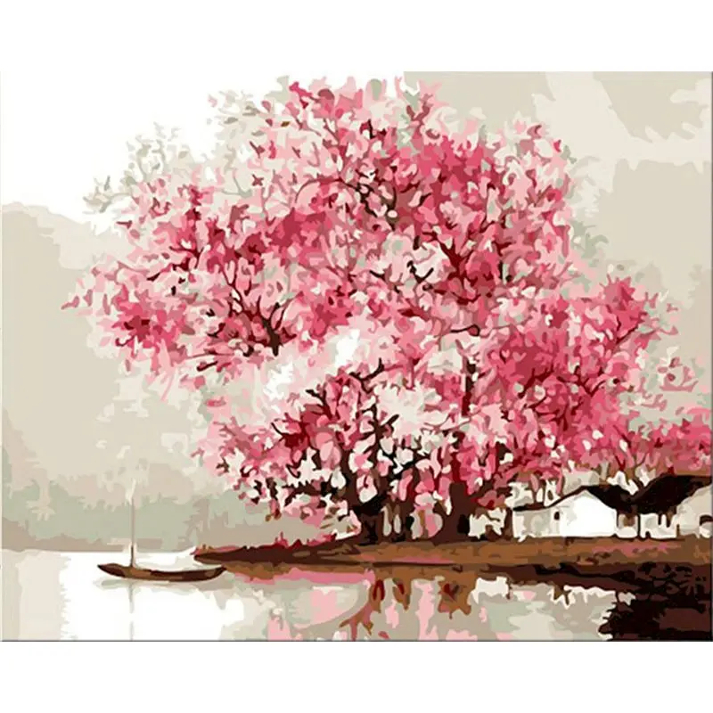 

Gatyztory Oil Painting On Canvas Pictures By Numbers For Adults Scenery Kits Handpainted Wall Art Wall Pictures For Living Room