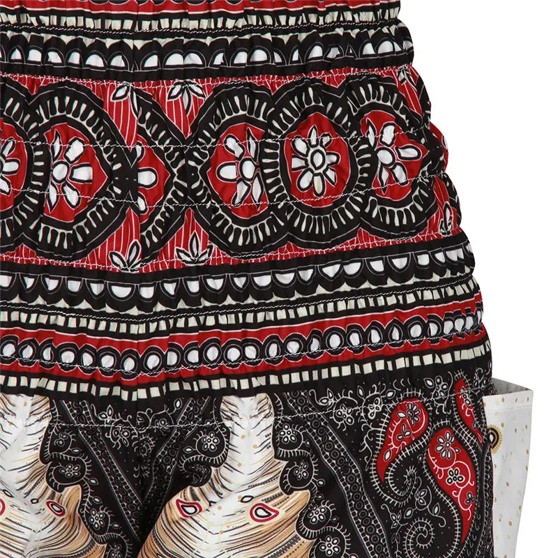 Mens Baggy Harem Pants Festival Hippie Boho Trousers Hip Hop Sweatpants Vintage Thai Casual Loose Printed Men | Мужская одежда