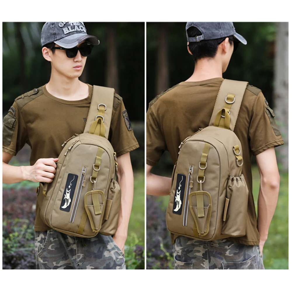 

NANCY TINO Fishing Bag Folding Shoulder Waist Bag Large Capacity Outdoor Fishing Tackle Backpack Tackle Storage Travel Carry Bag