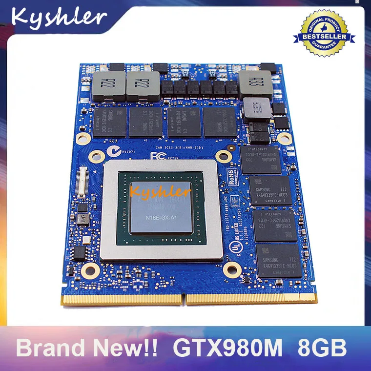 Совершенно новая графическая Видеокарта GTX 980M GTX980M SLI N16E-GX-A1 8 ГБ GDDR5 MXM для ноутбука