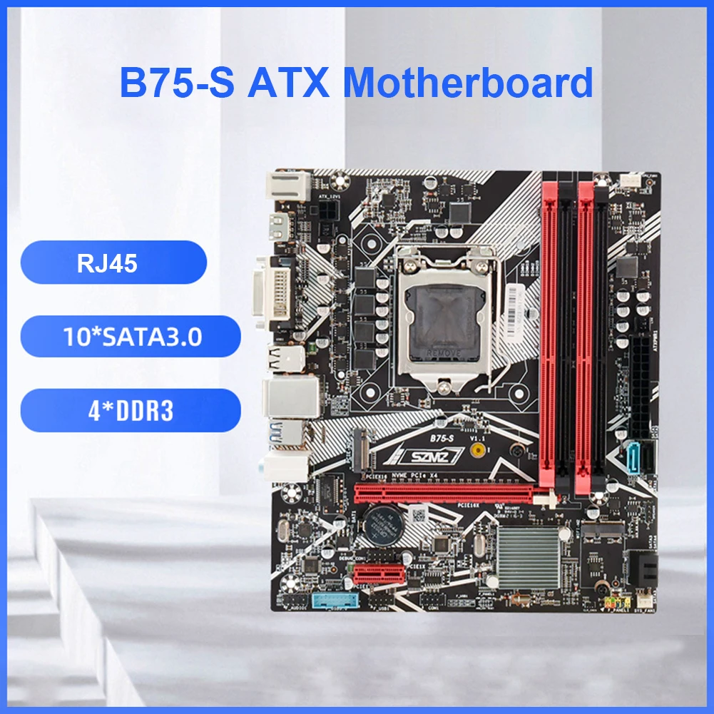 B75-S ATX PCI-E 16X DDR3 Материнская Плата ЦП LGA1155 USB3.0 HDMI-совместимая + плата порта VGA для