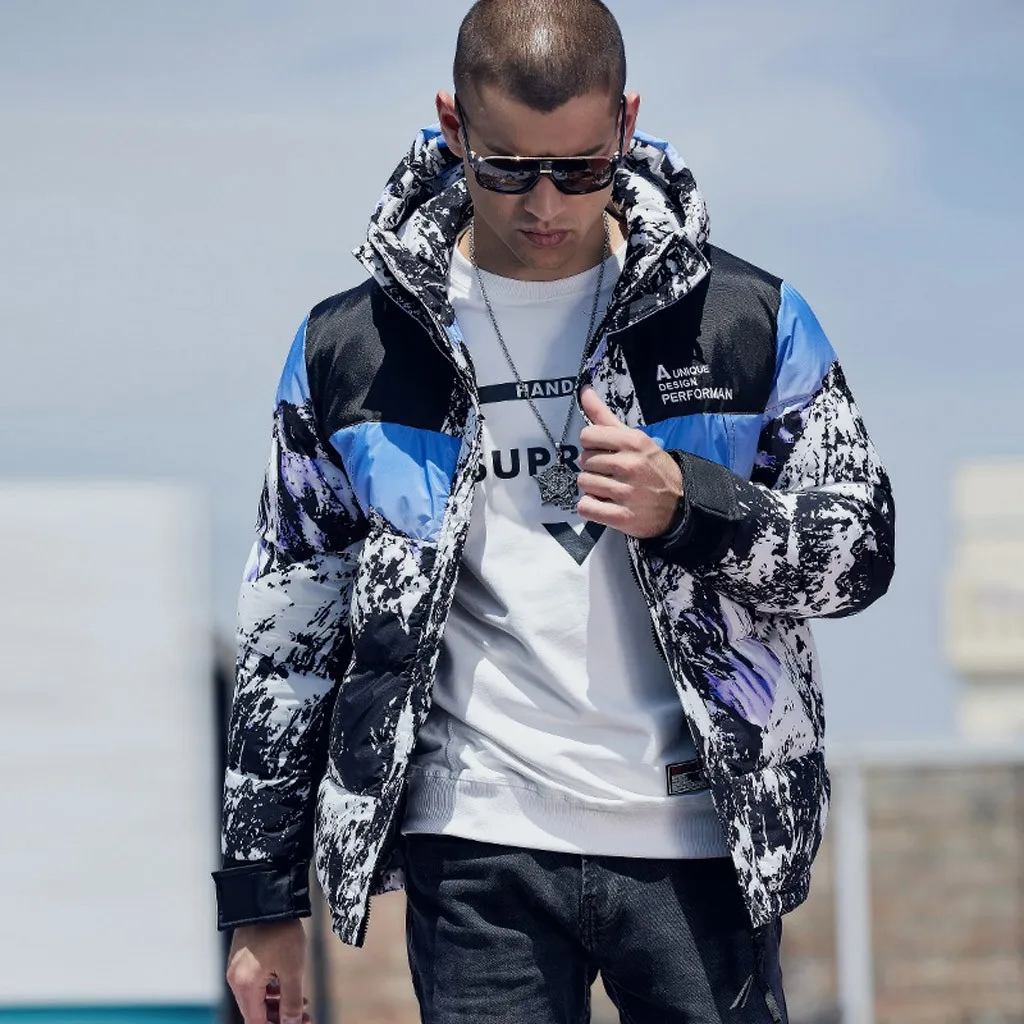 Men's Autumn Winter coat Jacket casual Fashion New Style Letter Printed Coat Jackets Long Sleeve Hoodies W1029 | Мужская одежда