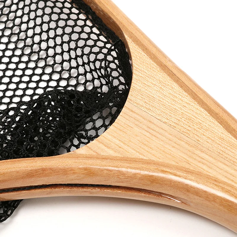 Горячие Fly Рыболовная сачок сетка для ловли форели деревянная рама ручка