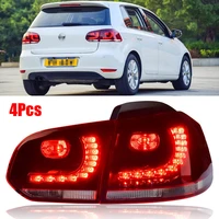 tail lights led red lens rear replacment assembly lamp fit for volkswagen golf 6 2010 2012