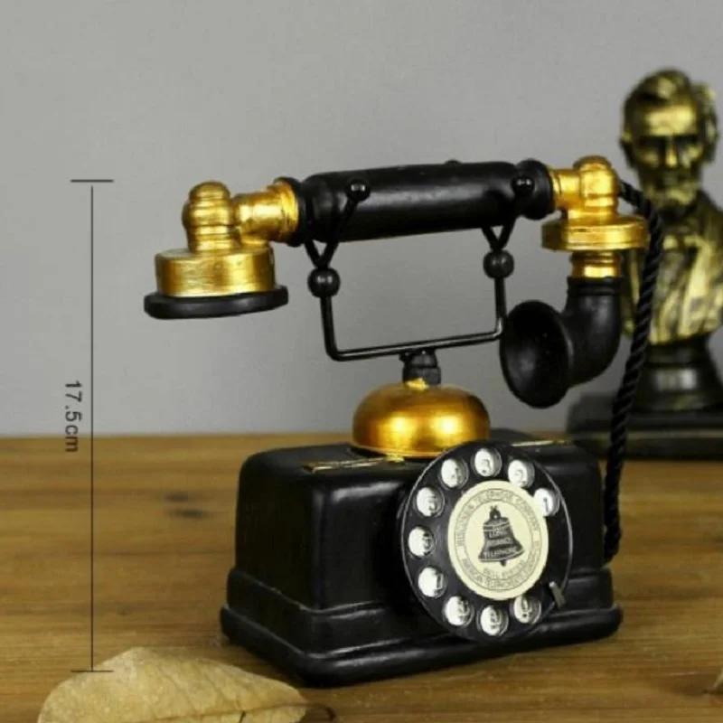 Ретро декоративный телефон креативное украшение ручной работы из смолы Dasktop