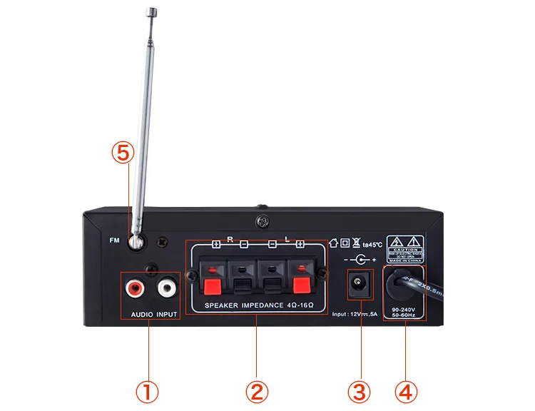 Kinter T1 аудио усилитель воспроизведения MP3 в USB TF карта имеет fm-радио и микрофонный вход 220-240 в источник питания мини размер металлический корпус