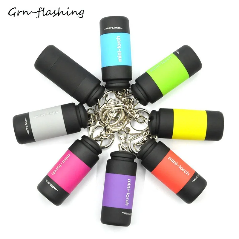 Миниатюрный USB Перезаряжаемый светодиодный фонарик карманный многоцветный