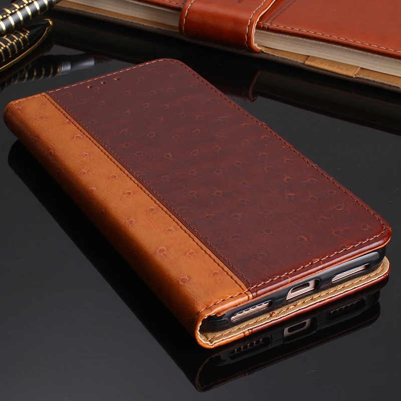 Flip Case For Redmi Note 9 9T Magnetic On 9A 9C Cover retro Coque Stand Holder Animal texture Ostrich PU Leather | Мобильные