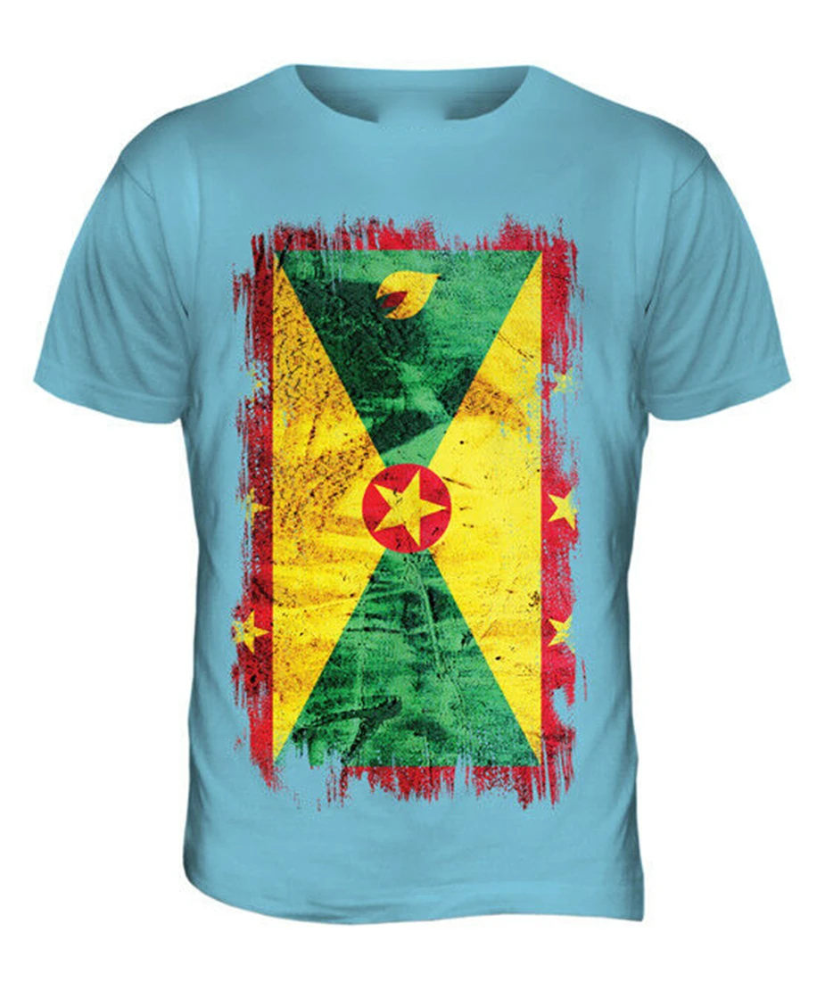 Гренада Гранж флаг мужская футболка Топ гренадская Рубашка Футбол Джерси