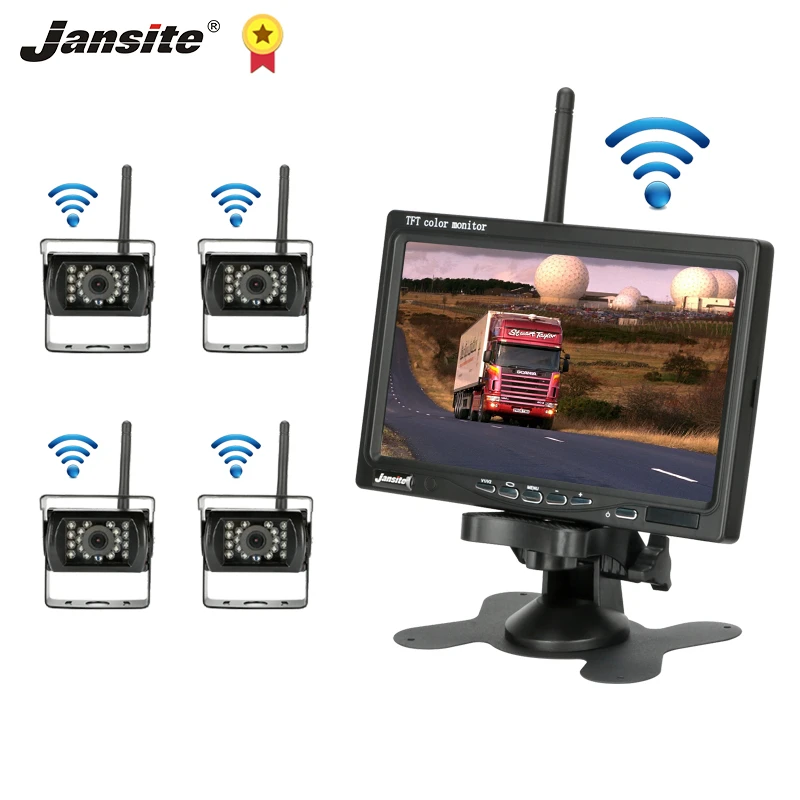 Камера заднего вида Jansite беспроводная камера с функцией ночного видения 7 дюймов