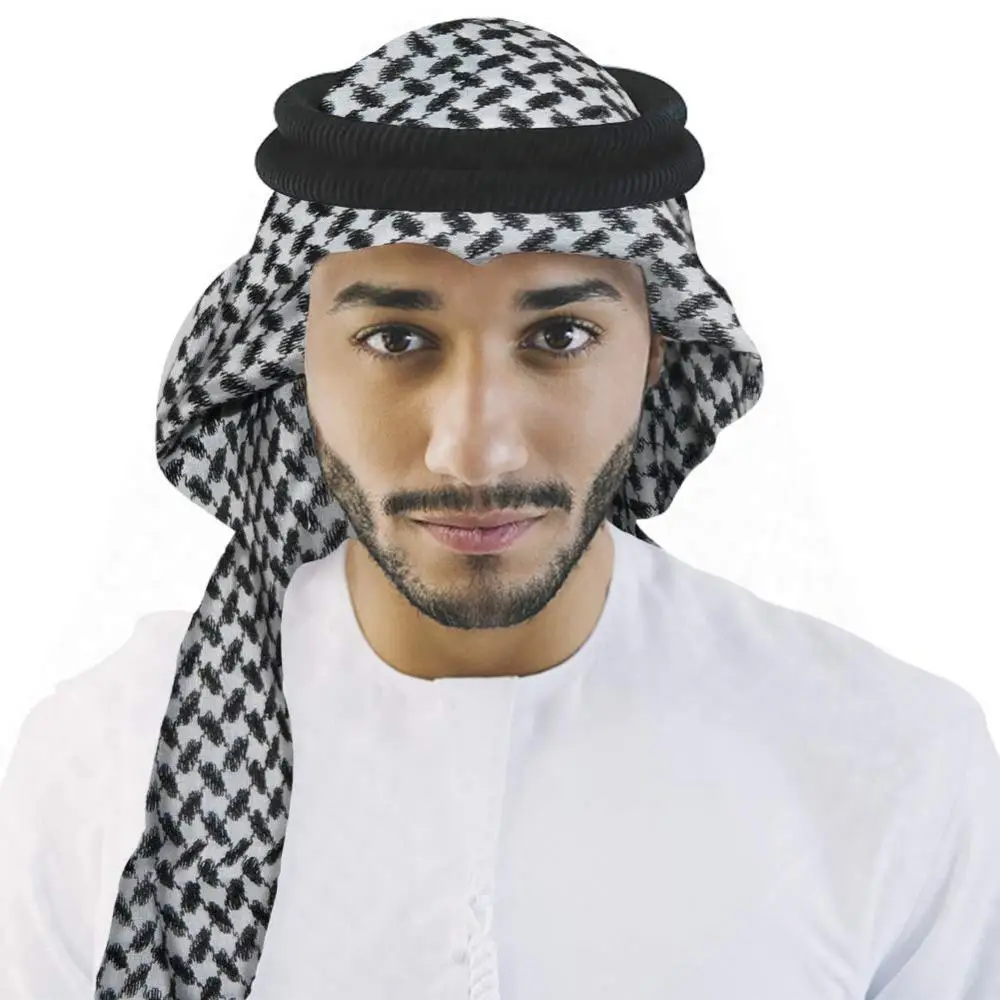 Арабских Kafiya Куфия Арабский мусульманский головной платок для мужчин с Акель