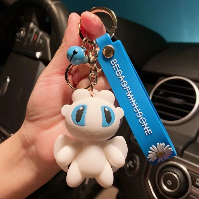 

Creative Keyring Cartoon Card with Dragon silicone doll key ring pendant pouch pendant keychain charms
