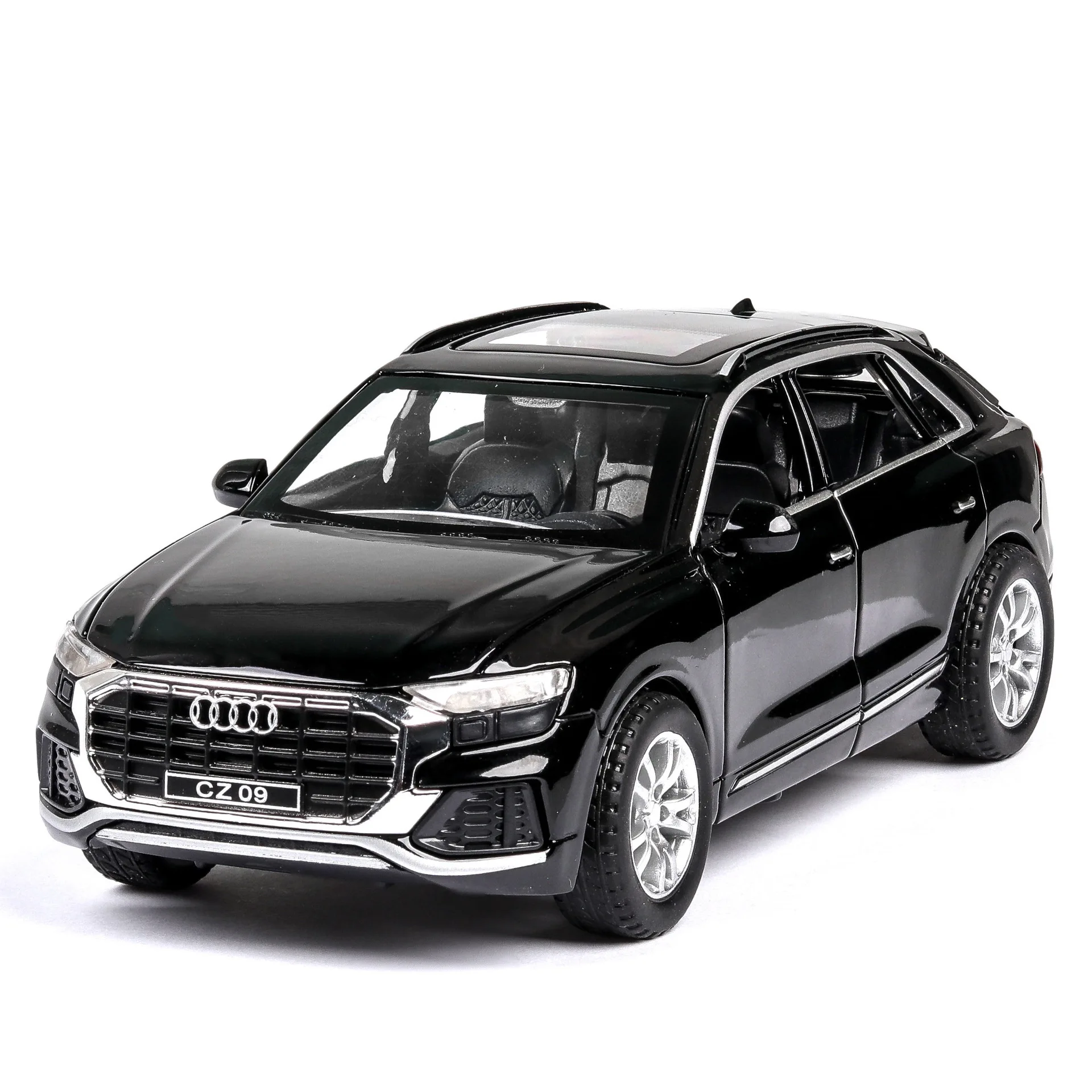 Литая 1:32 модель автомобиля из сплава Audi Q8 роскошный внедорожник миниатюрный