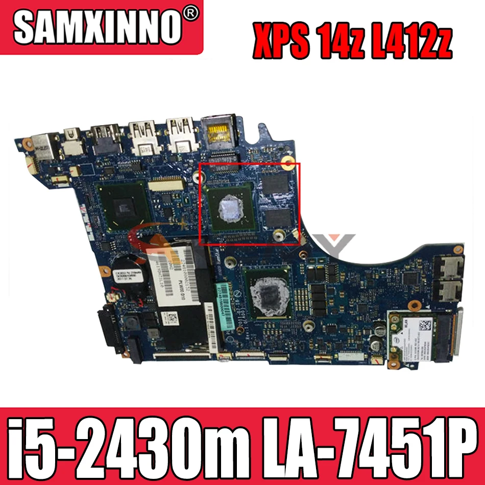 

Akemy 0NF7HN NF7HN для Dell XPS 14z L412z Материнская плата ноутбука i5-2430m LA-7451P DDR3 тестирование