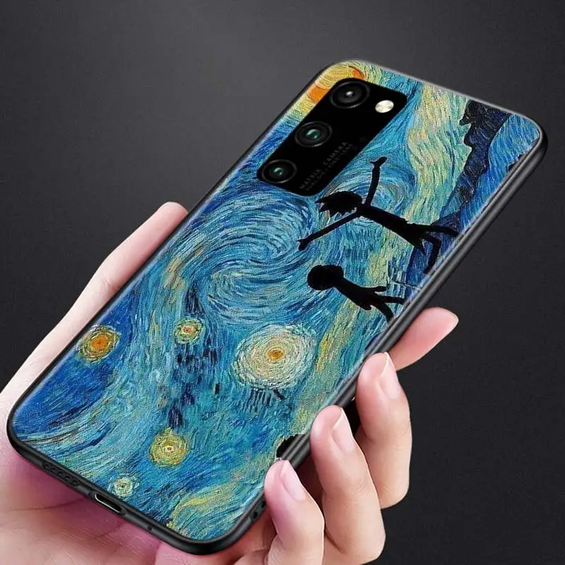 

Van Gogh Starry Sky for Huawei Honor 9A 9C 9S 9X 10 9 Lite 30 20 Pro 10i 8X 8 8A 7A 7C Pro Lite Black Phone Case