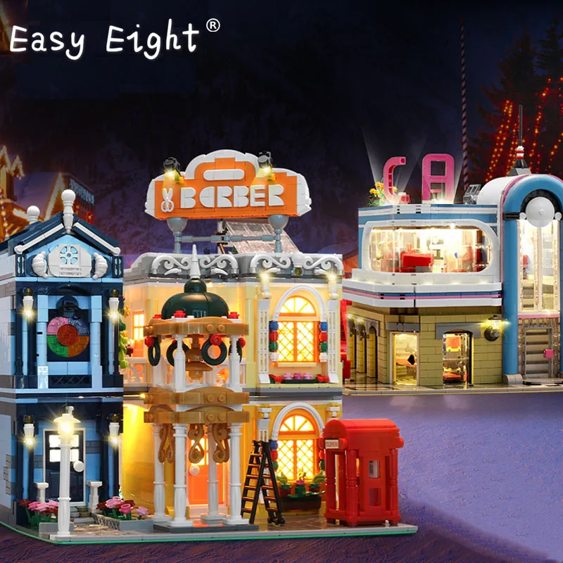 Конструктор Street View California ресторан маленький город парикмахерский магазин