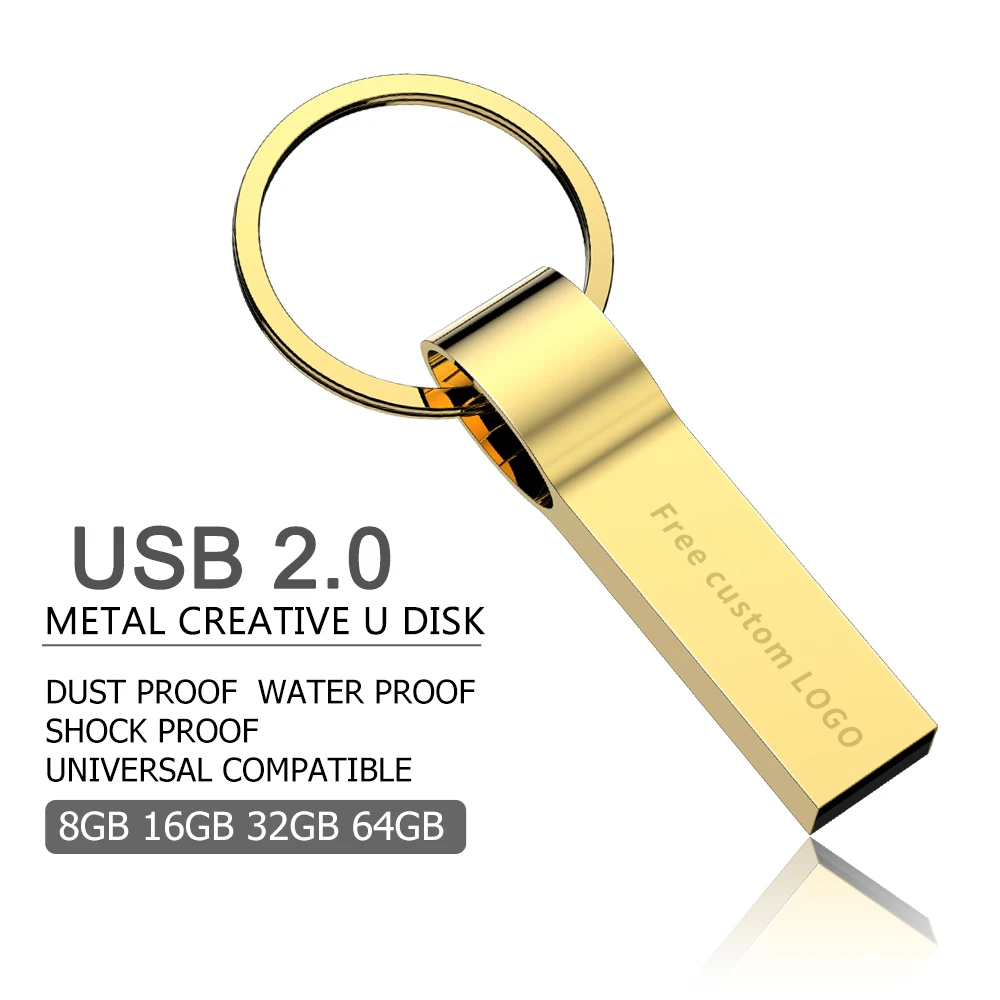 Usb флеш-накопитель 2,0 металлическая ручка-накопитель 8 ГБ флеш-память 128 Гб Флешка 32 Гб новейшая ключевая цепочка флеш-накопитель 16 ГБ Ключ Usb 64 ГБ Cle Usb
