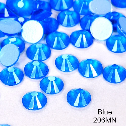 Blue Лучшее качество стразы Красочные Неоновые стразы фосфоресцирующие электрические не горячей фиксации неоновые стразы s дизайн ногтей украшения F0170 - Цвет: Blue