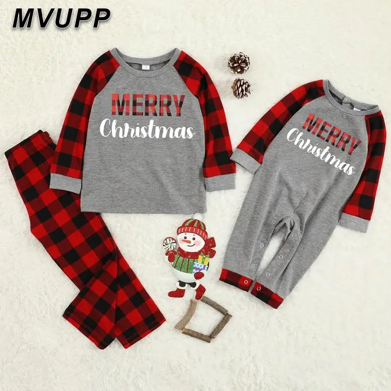 2020 рождественские пижамы Одинаковая одежда для папы мамы и меня семейные ребенка