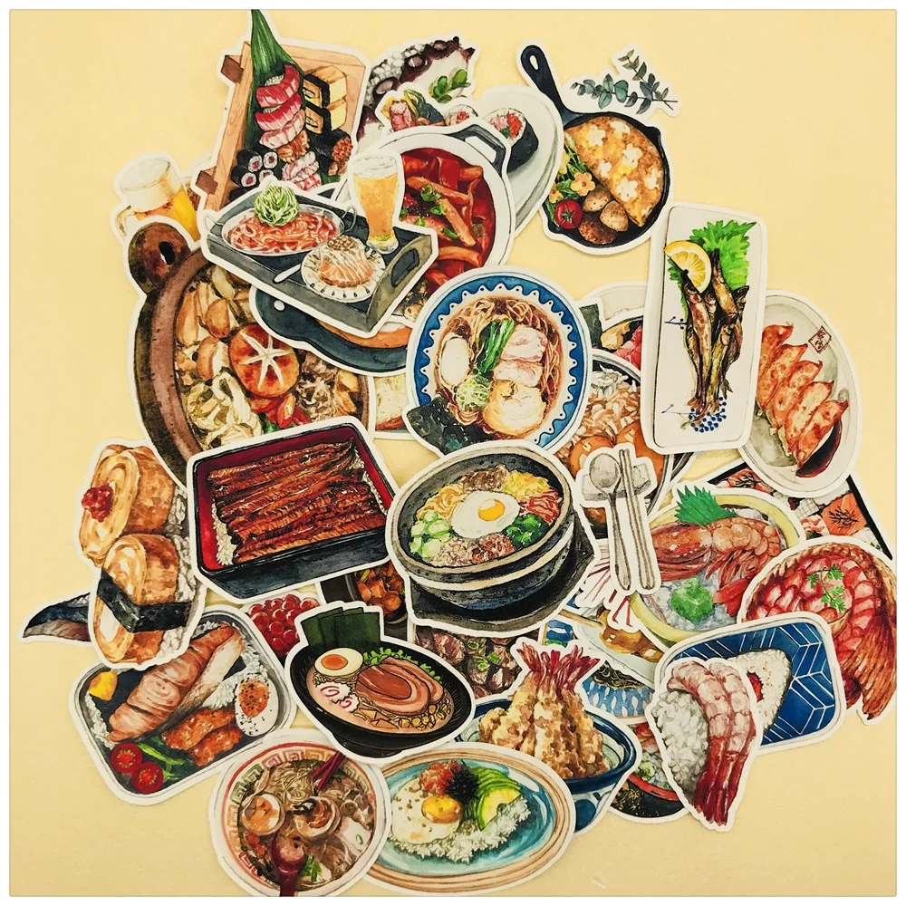 35 шт./компл. Ретро Винтажные японские корейские Стикеры для еды сделай сам