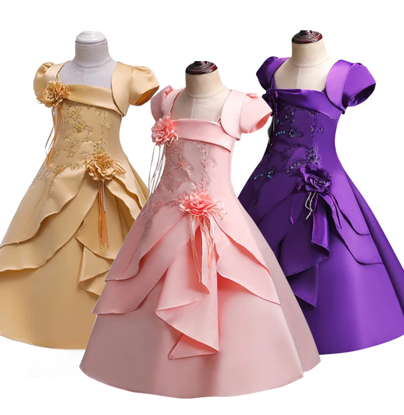 Покупатели рекомендуют Качественное детское банкетное платье с вышивкой