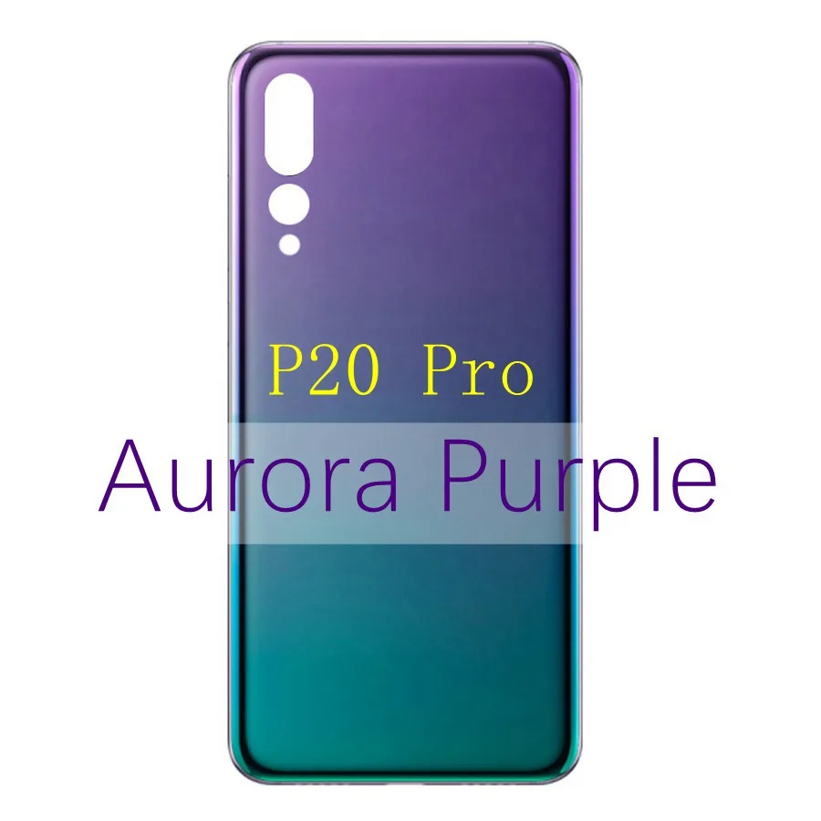 P20 Pro Aurora Для huawei P20 Pro Крышка батарейного отсека задняя дверь Корпус Задняя стеклянная панель для huawei P20 Lite Крышка батарейного отсека Nova 3e Замена - Цвет: P20 Pro Aurora