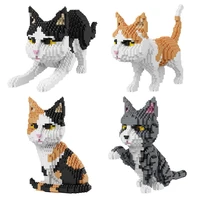 1300pcs balody micro diamond building blocks pet cat animal model assembly bricks for children christmas gifts adult collection
