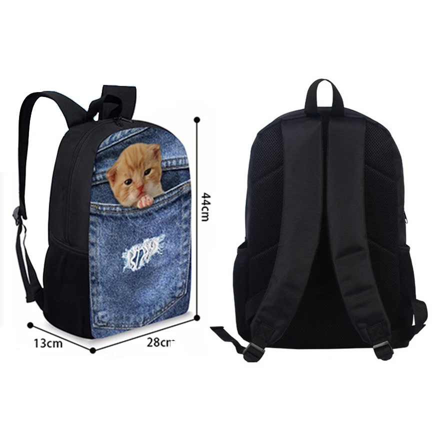 Женский рюкзак для детей черный королевский афроамериканский девочек с принтом 3