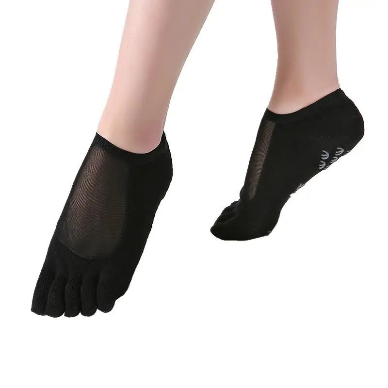 

2 Pairs Women Summer Yoga Socks Mesh Breathable Thin Anti-slip Sock with Silicone Dots Pilates ballet Sports Socks