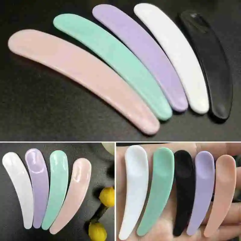 1 шт. Косметическая мини-шпатель одноразовые изогнутые совок ложка для косметики