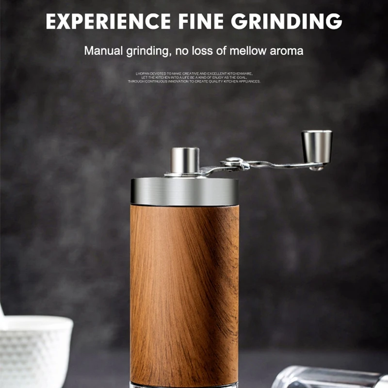 

Manual Coffee Grinder-Burr Grinder Hand Coffee Grinder Portable Hand Crank Coffee Bean Grinder for Camping Travel