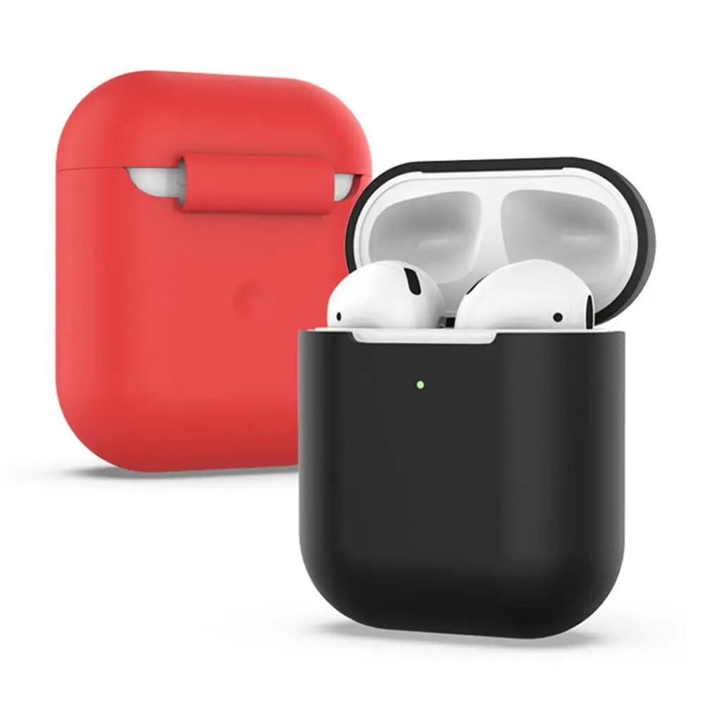 

Silicone Earphone Case for Airpods Case Shockproof Bluetooth Wireless Protective Cover skin Accessories for Apple Airpods