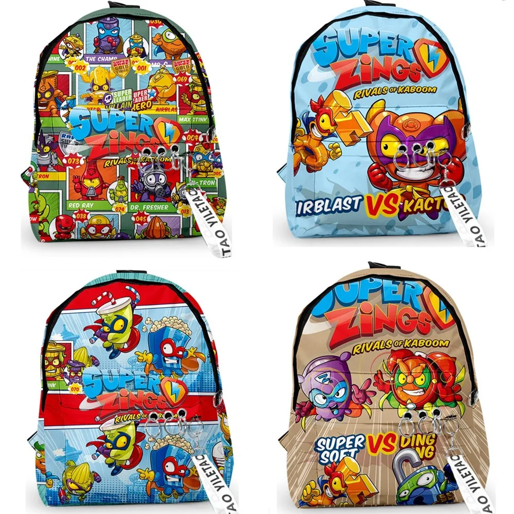 

Детские рюкзаки Superzings для мальчиков и девочек, школьные ранцы Super Zings с мультипликационным рисунком, маленький рюкзак для подростков, детей, ...