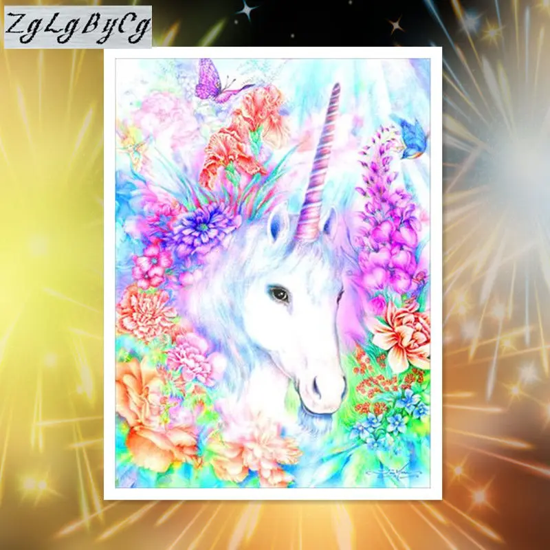 Алмазная 5D Вышивка сделай сам на весь дисплей алмазная живопись единорог радуга