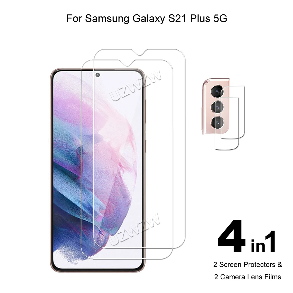 

Для Samsung Galaxy S21 Plus ( S21 +) зеркальная пленка для объектива камеры и защитные пленки для экрана из закаленного стекла HD прозрачная защитная плен...