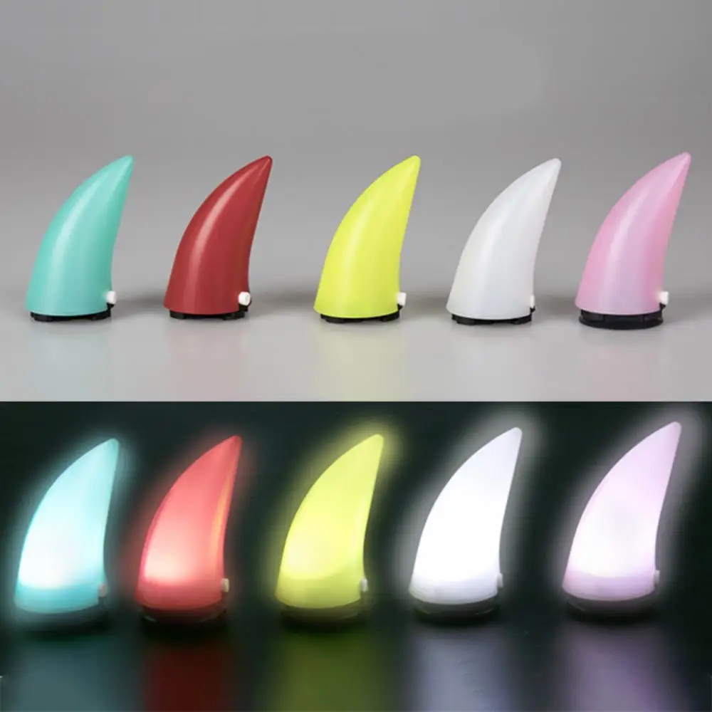 

1Pc Motorcycle USB Rechargeable Helmet Glow Ox Horn Decor Headwear Accessory