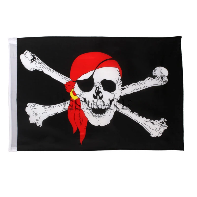 1 шт. 90*150 см большой пиратский флаг с черепом и скрещенными косточками висячий