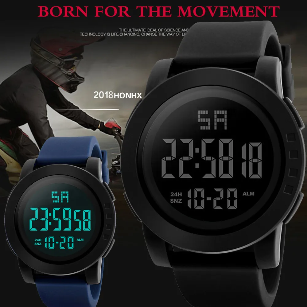 

Men Sport Watches Digital Quartz Wrist Watch Waterproof LED Electronic Alarm Clock Military Army Sport Watches Relogio Masculino